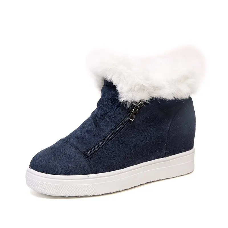 

2021 new fashion ankle boots snow boots comfortable winter warmth leisure zipper platform suede punk shoes female leopard print