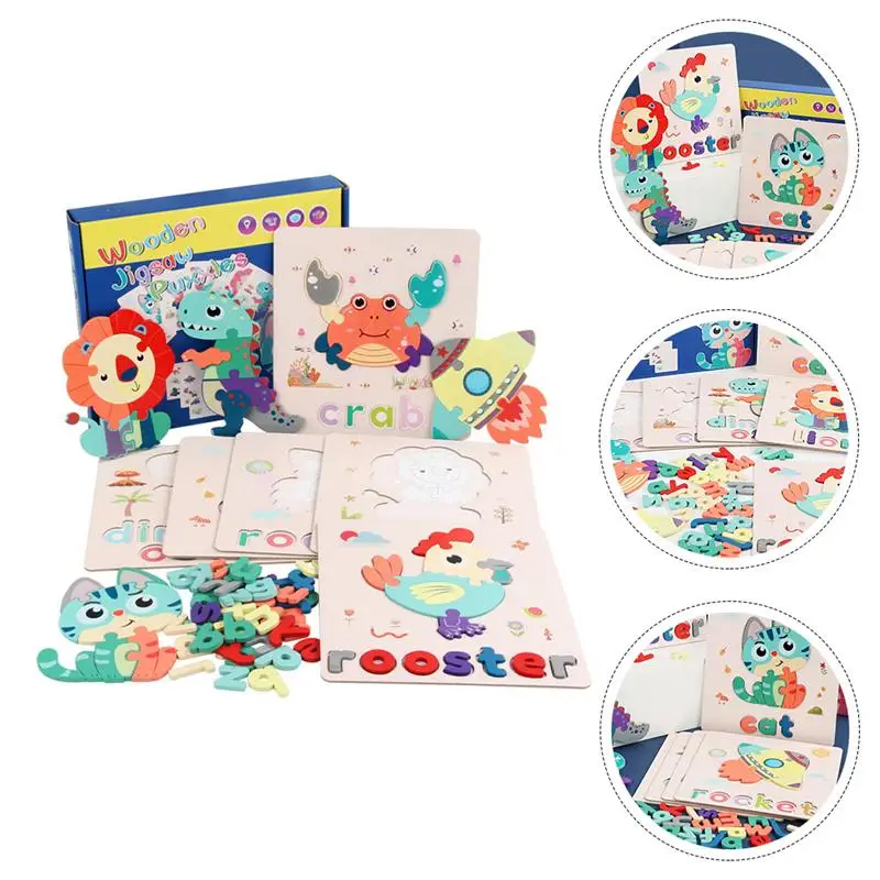 

1 Set Enlightenment Letter Pairing Toy Early Education Jigsaw Puzzle Word Game