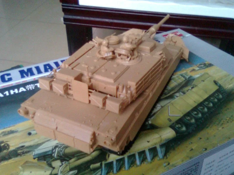 1:35 масштаб Американский M1A1HA с Twmp основной боевой танк с подметальным плугом DIY пластиковая Сборная модель игрушки