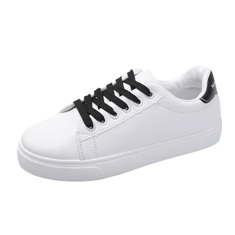 

Ladies Spring and Summer White Shoes Lace Up Fashion All-match Casual Shoes Outdoor Hong Kong Style Fitness Sports Running Shoes