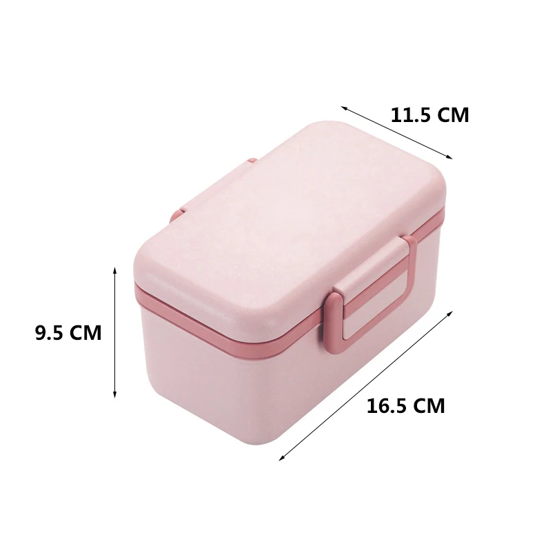 Прямоугольная Высокая емкость экологичный Ланч бокс герметичная микроволновая