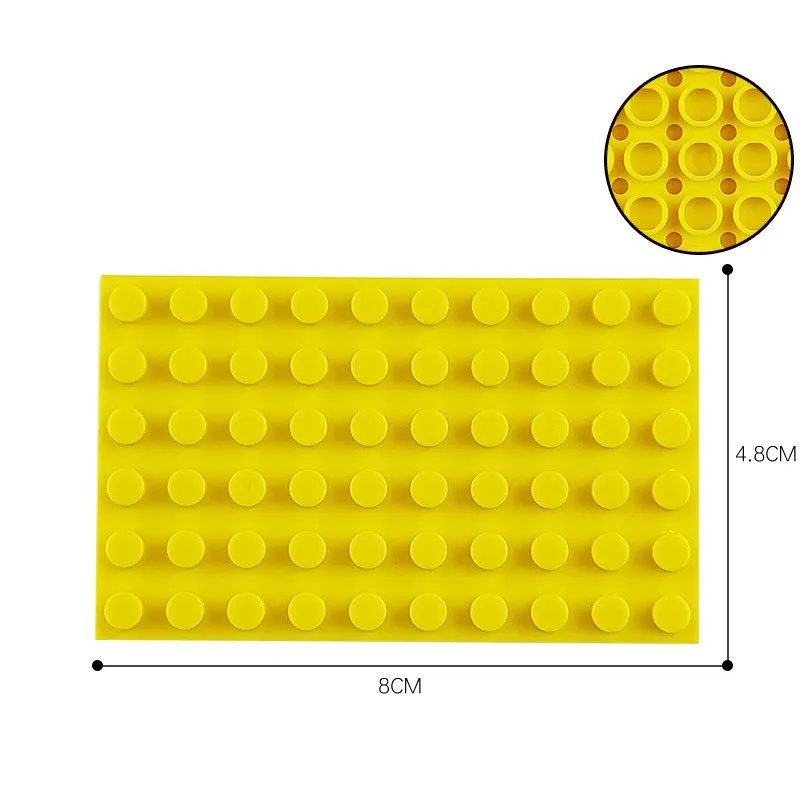1 X Базовая пластина для сборки фигурок набор строительных блоков серая в 6*10 точек