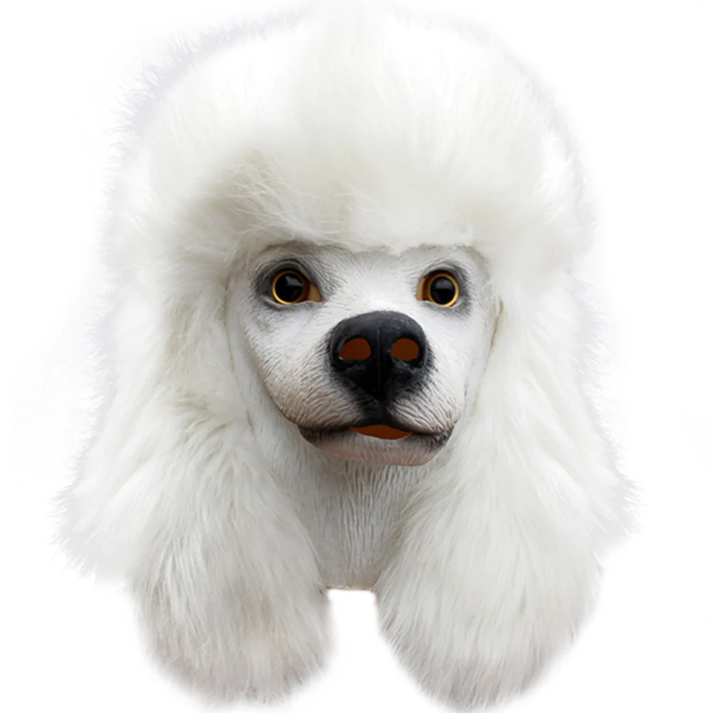 1 шт. роскошный костюм на Хэллоуин вечерние латексные супер маска голова собаки