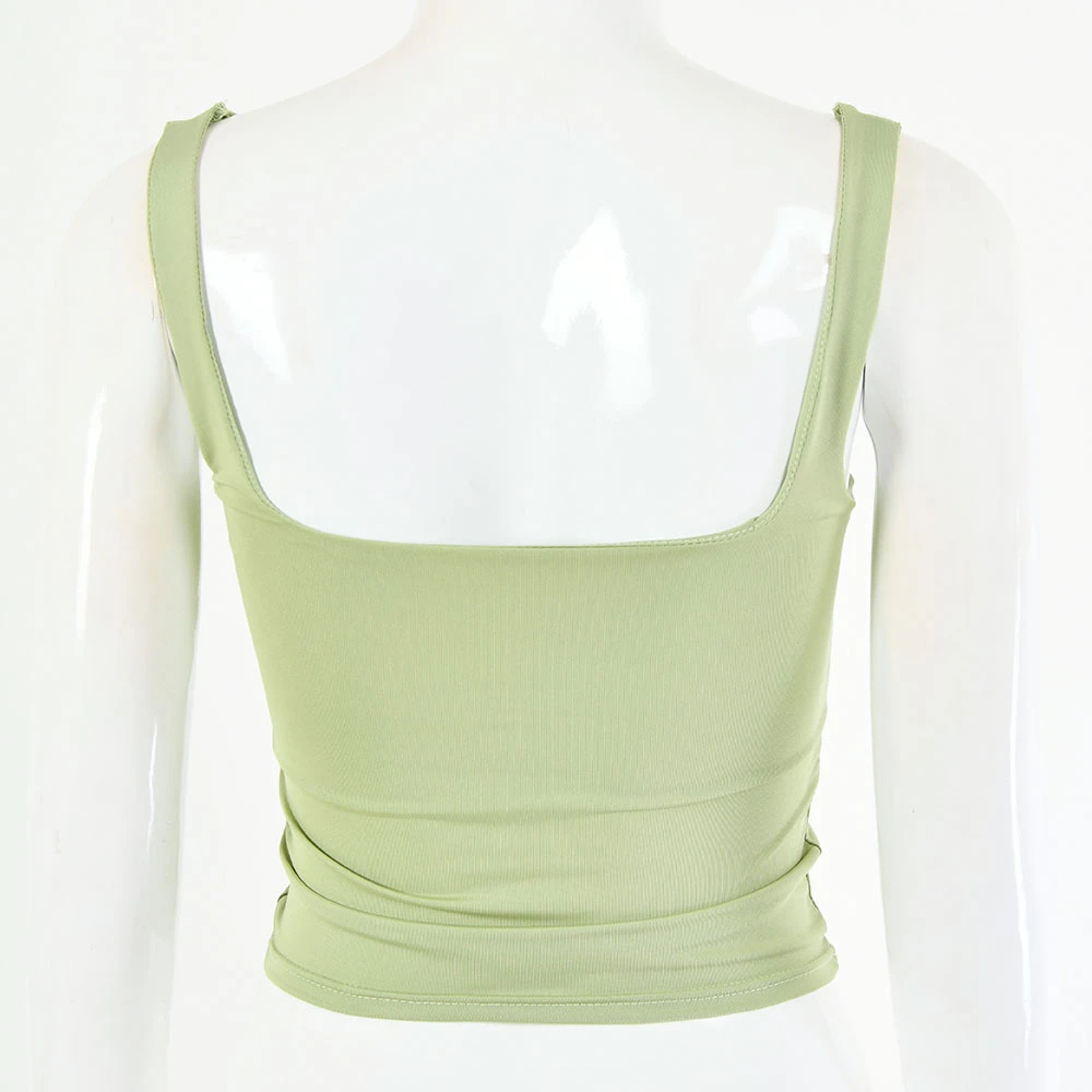 Майка женская однотонная с рюшами пикантный короткий топ без рукавов