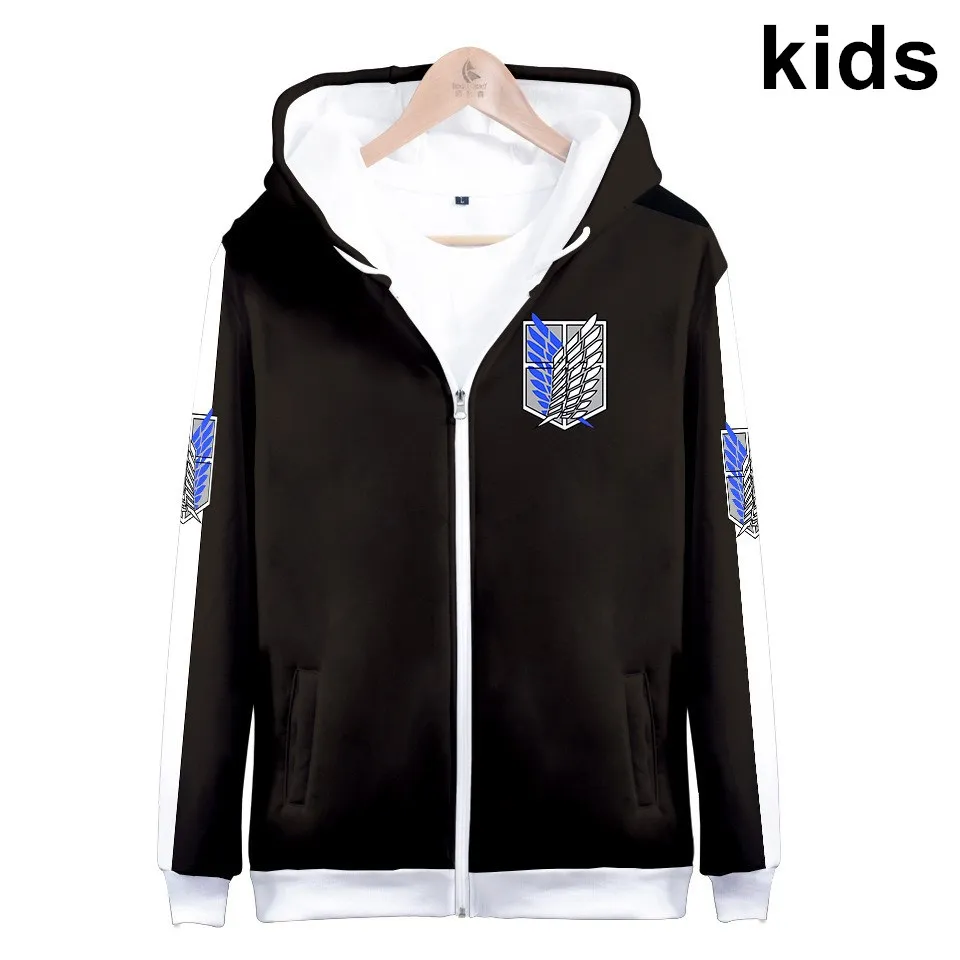 Детская толстовка с капюшоном на возраст от 3 до 14 лет 3D принтом аниме атака