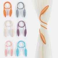 arbitrary shape strong curtain tiebacks alloy hanging belts ropes holdback rods ring buckles hooks home decoration accessories