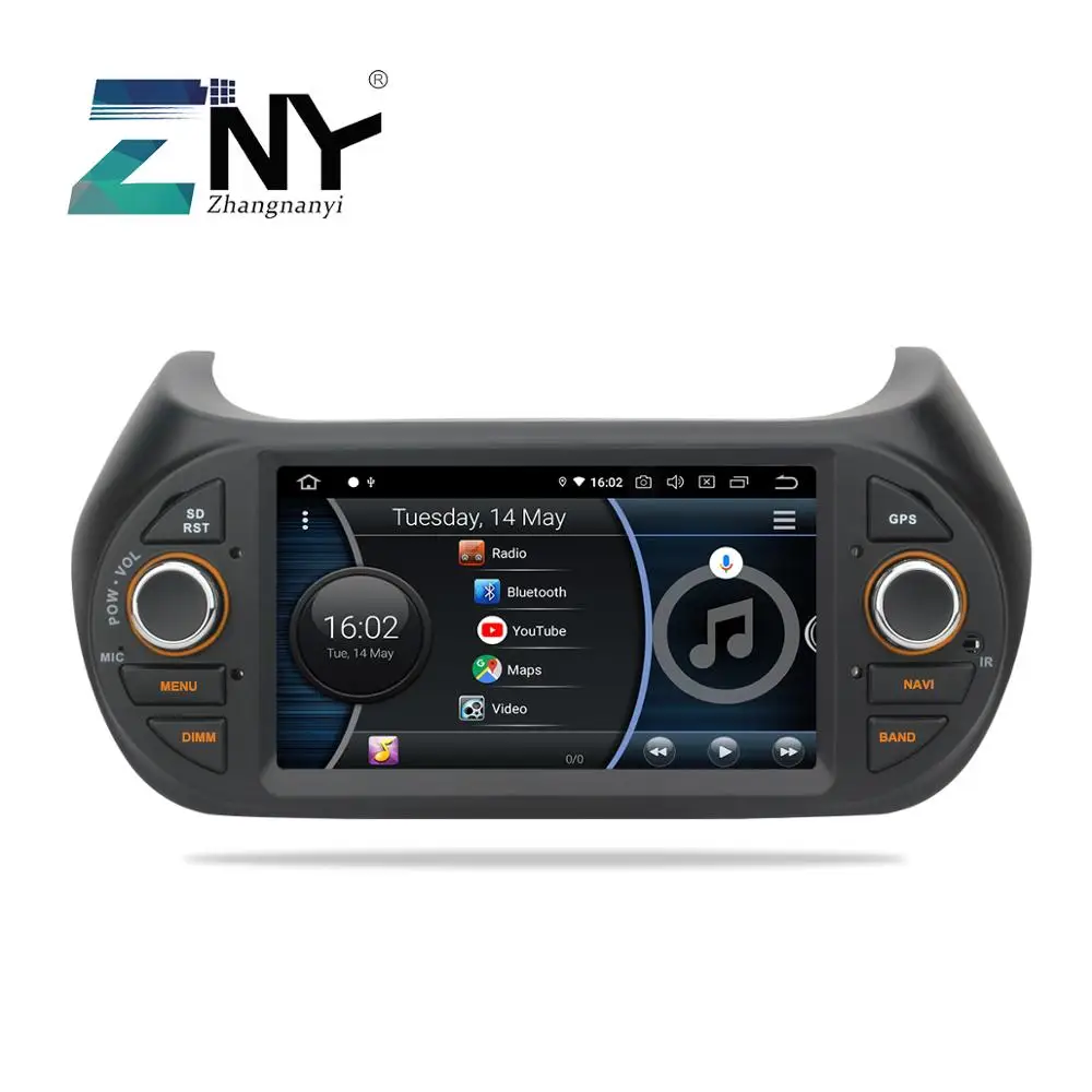 7 &quotAndroid 10 автомобильный стерео GPS для Fiorino Qubo Nemo Bipper In Dash 1 Din Авто Радио Аудио Видео