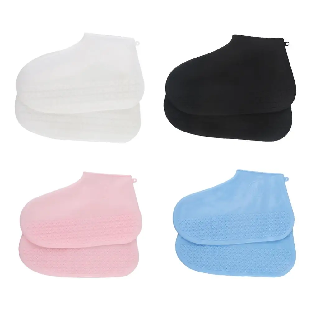 

2021 New Reusable Latex Waterproof Rain Shoes Covers Slip-resistant Rubber Rain Boot Overshoes 26-44 Sizes Shoes Accessories