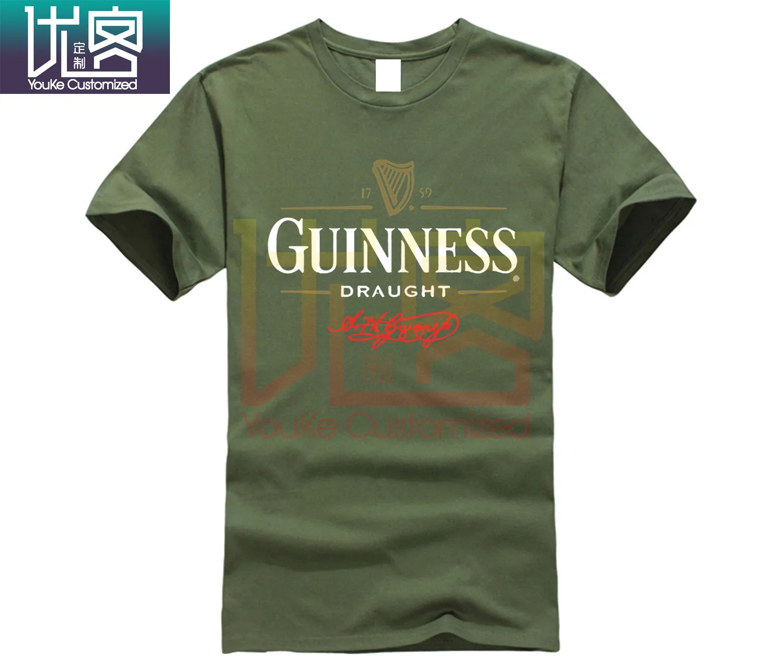 Мужские футболки Guinness Extra Stout Beer Sign мужские с принтом большие размеры 4XL