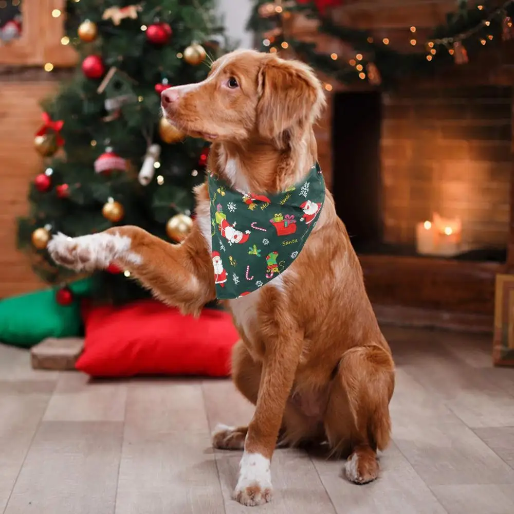 Собачий бандана воротник Рождественский шарф нагрудники для питомцев