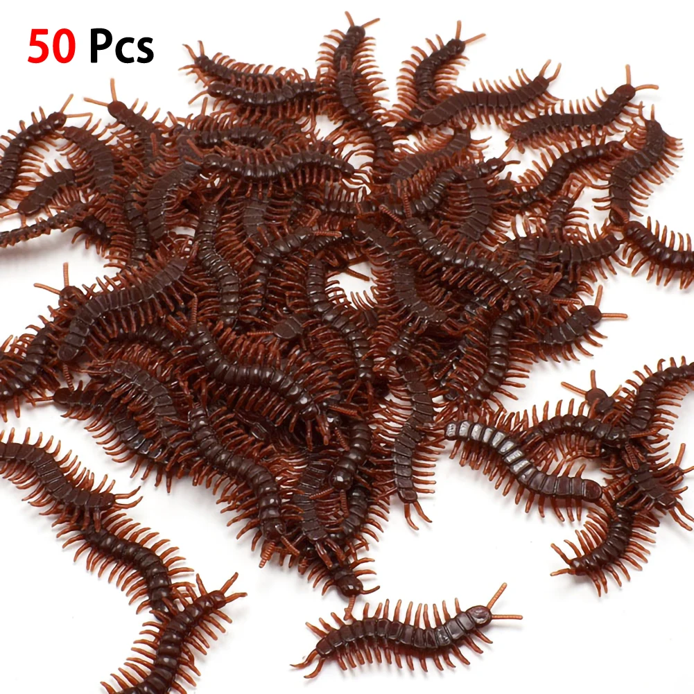 

50pc Spoof toy novelty funny Simulation Centipede Scorpion Fly Cockroach House lizard fun toys Halloween haunted house fun