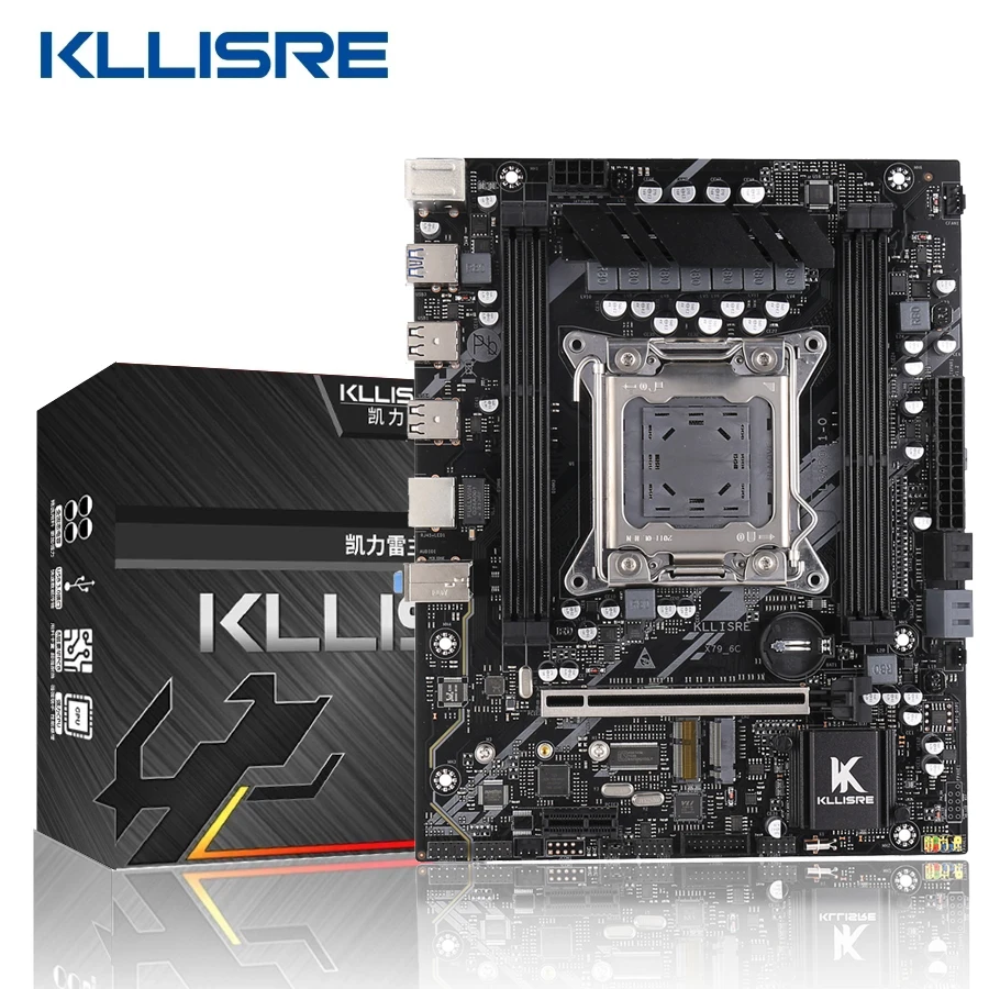 Комплект материнской платы Kllisre X79 3 0 LGA 2011 E5 2650 V2 CPU 4*4 Гб памяти DDR3 1333 ECC RAM |