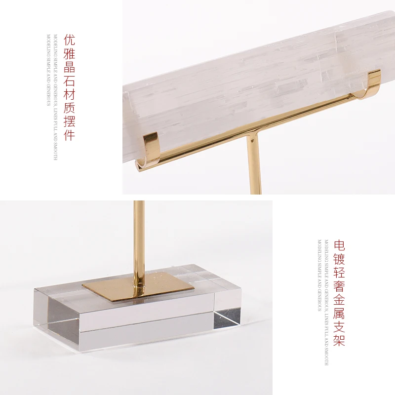 

Rzone Modern Light Luxury Home Decoration Natural Crystal Designer Hotel Room Soft Outfit Model Room Decoration TZ