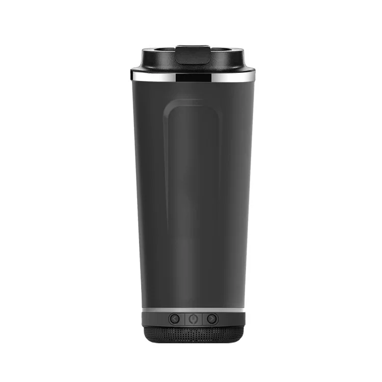 

Outdoor portable food grade 304 stainless steel vacuum flask 7 grade waterproof coffee cup bluetooth speaker