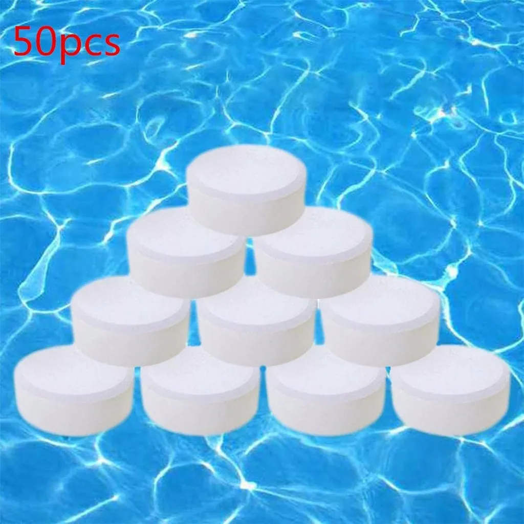 

50pcs Pool Cleaning Effervescent Chlorine Tablet Multifunctional Effervescent Tablets Spray Cleaner Home Cleaning Tools
