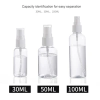 3 types 30ml50ml100ml transparent plastic spray bottle durable refillable empty mist pump perfume atomizer