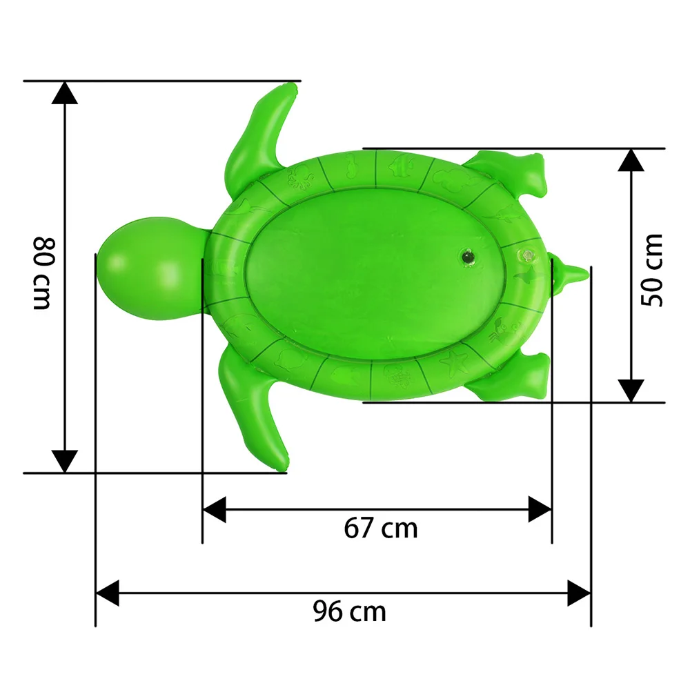 

PVC Inflatable Pat Water Pad Turtle Shape Baby Water Inflatable Play Mat Safe Comfortion Children Summer Inflatable Cool Ice Pad