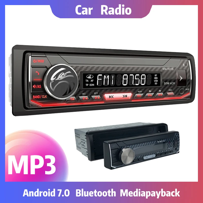 Автомагнитола 1 Din съемный автомобильный радиоприемник RDS автомобильное стерео