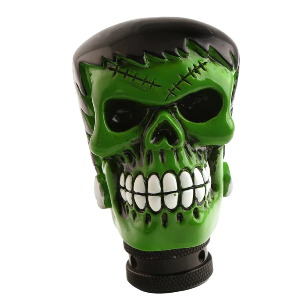 Universal Car Manual Gear Shifter Lever Stick Knob Skull Head Style Green | Автомобили и мотоциклы