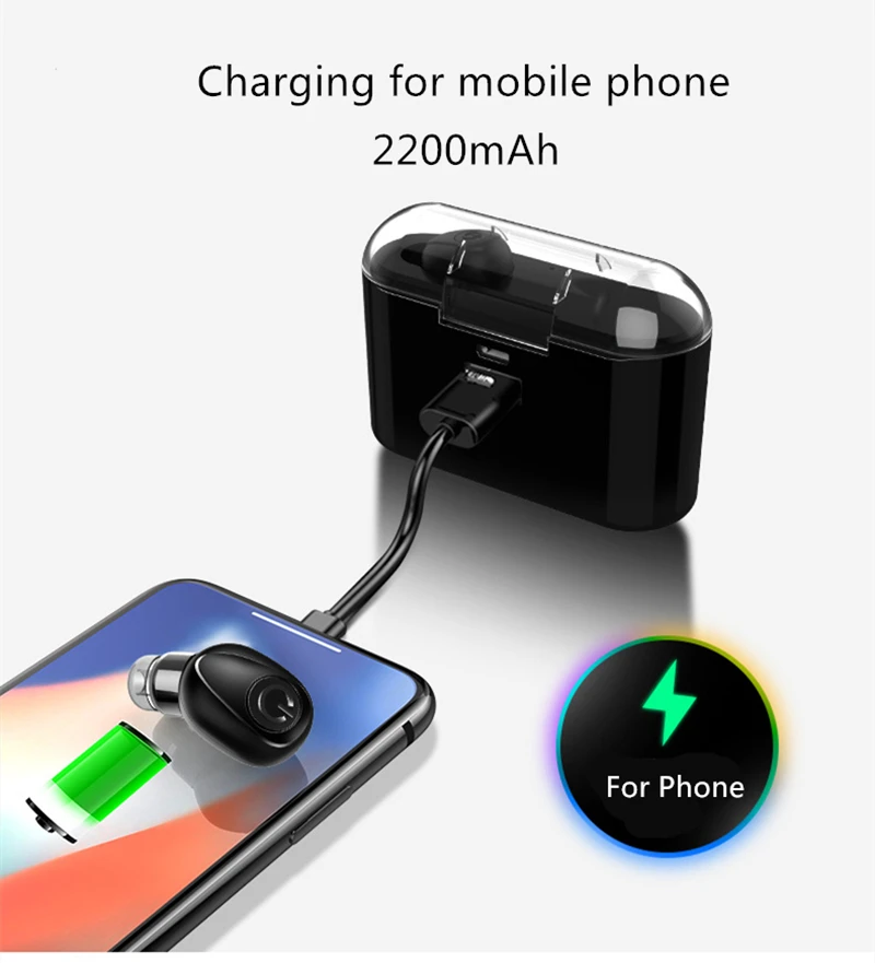 Беспроводные наушники X8 tws с Bluetooth 5 0 Спортивные Мини бинауральные невидимые X9