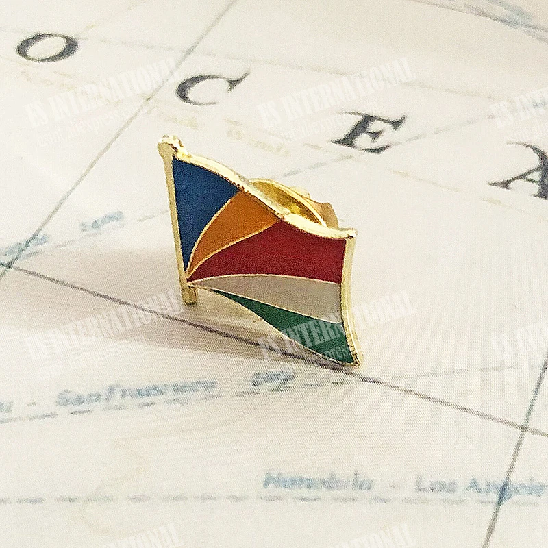 Значок на лацкан с национальным Сейшельским флагом брошь из искусственной