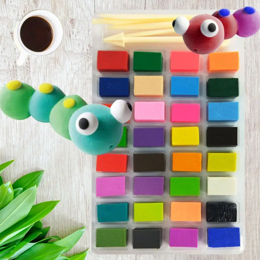 

Комплект глины для моделирования из полимерной глины, мягкие красочные блочные печи для выпечки, для моделирования фигурок «сделай сам», де...