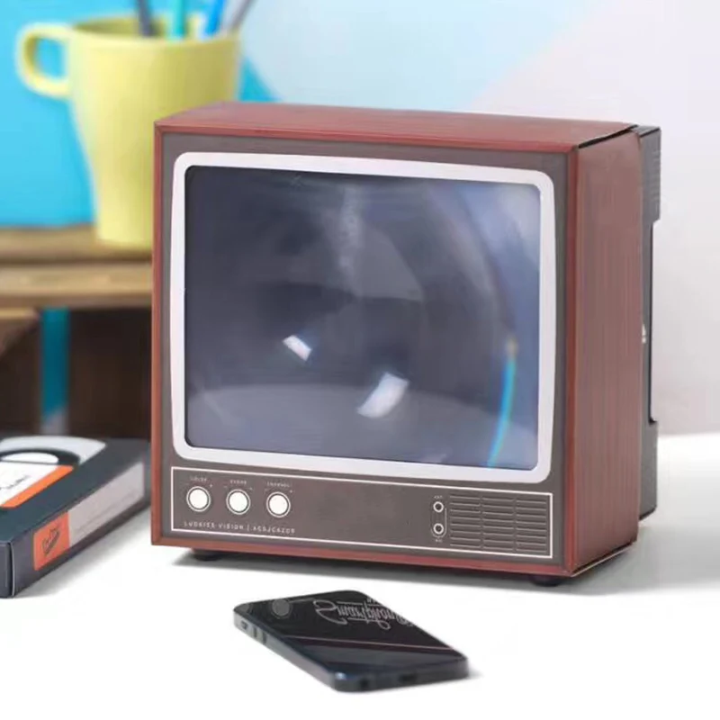 3D портативный универсальный телефон усилитель экрана Ретро Televison форма