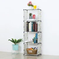 5 tier 4 cube bookshelf rack bookcase holder stand storage display organizer assemble non woven fabric storage rack shelves