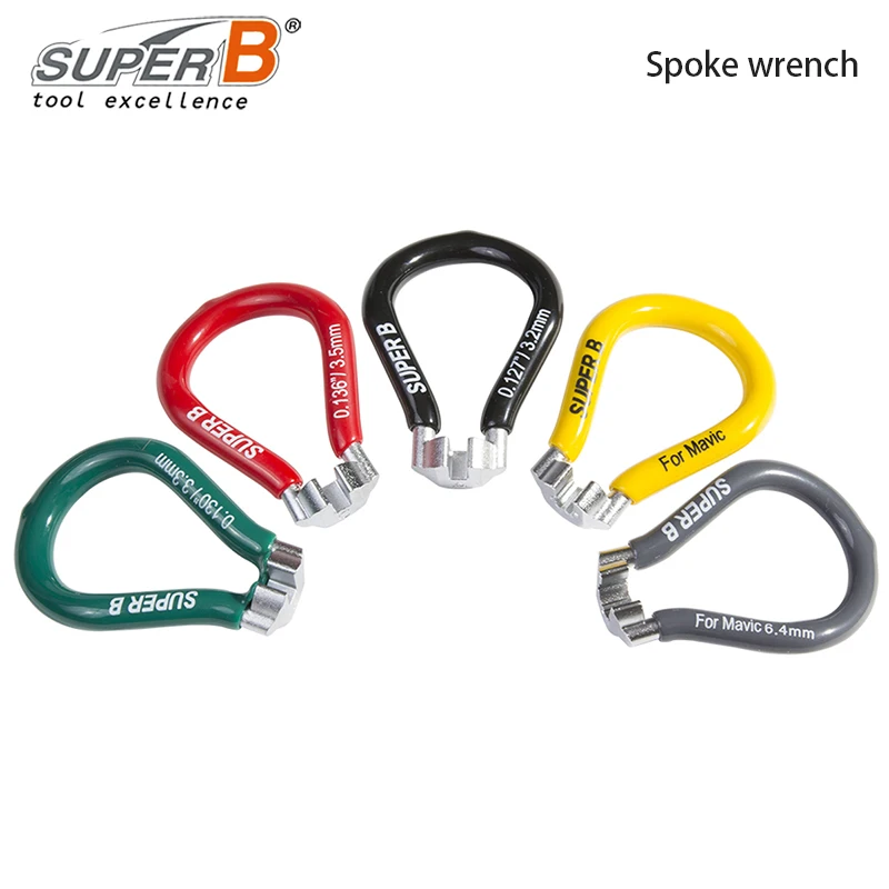 

Super B TB-5540/50/60/96/98 Bicycle Spoke Wrench For 3.2 3.3 3.5 Mavic 5.65 Mavic 6.4mm Nipple Bike Repair Tool