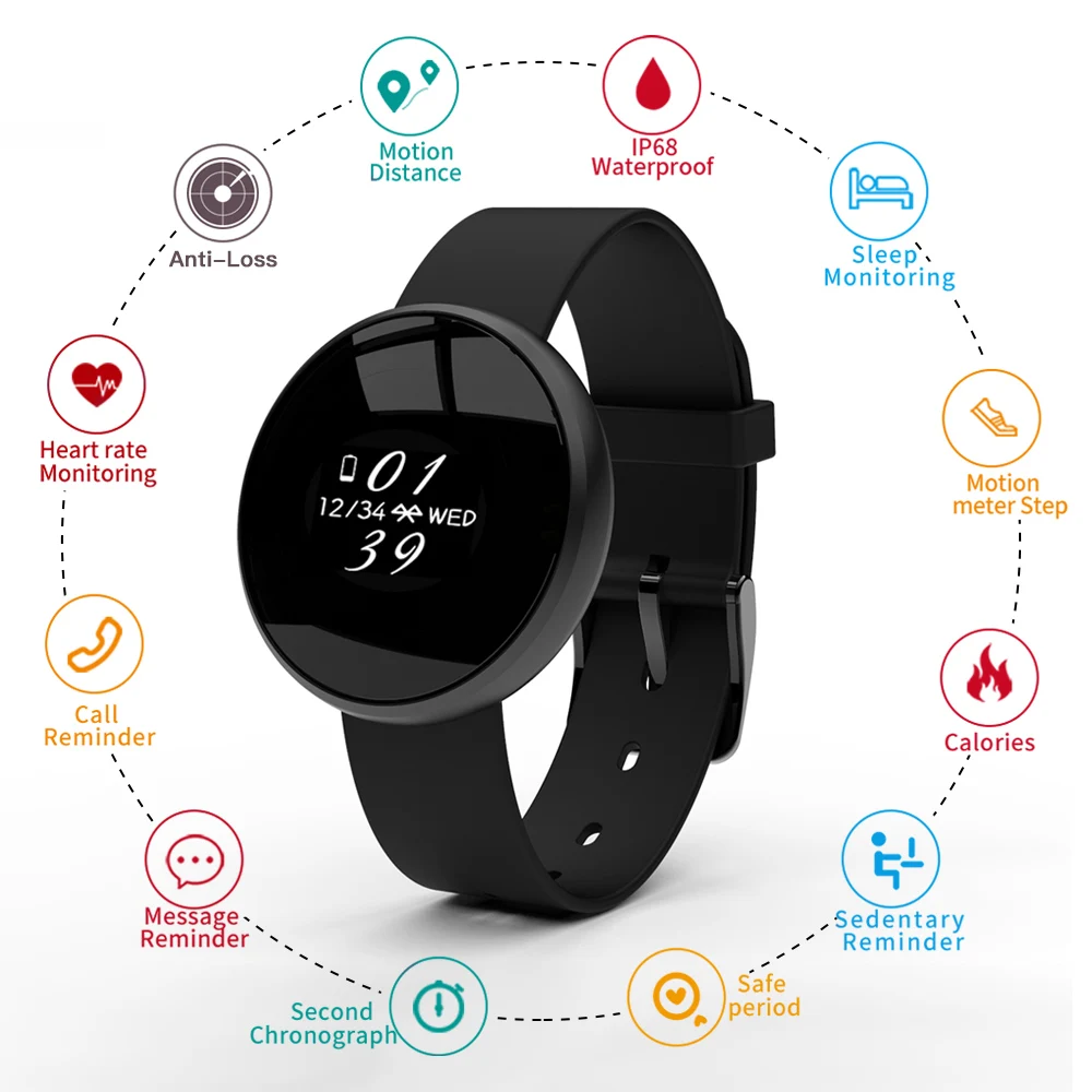 Смарт часы Bozlun с защитой от потери женские IOS Android локатор для домашних животных