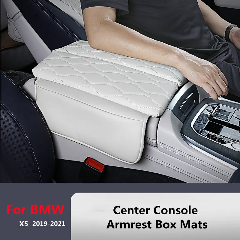 

For BMW X5 G05 2019-2022 Leather Car Center Console Armrest Cover Auto Arm Rest Storage Box Pad Car Accessories Vehicle Supplies