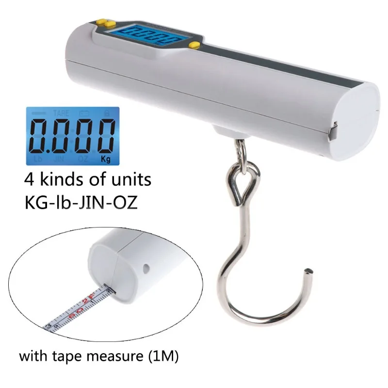 High Precision Electronic Scale High Grade New Portable Scale With Ruler 50kg / 10g Luggage Bag Scale
