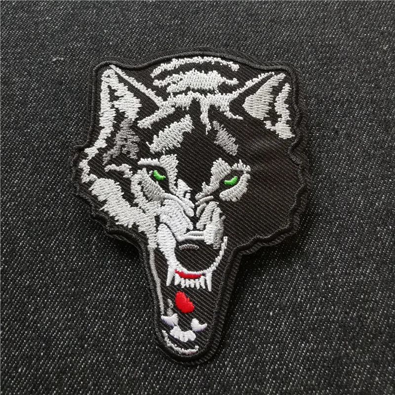

Wolf Rabbit DIY Clothe Embroidery Punk Patch Applique Ironing Clothing Sewing Supplies Decorative Badges Decals