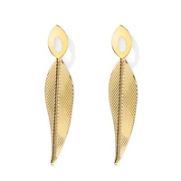 wybu fashion style light gold plated leaf drop earring for women 2020 hollow out eye earing trendy filigree bohemian jewelry
