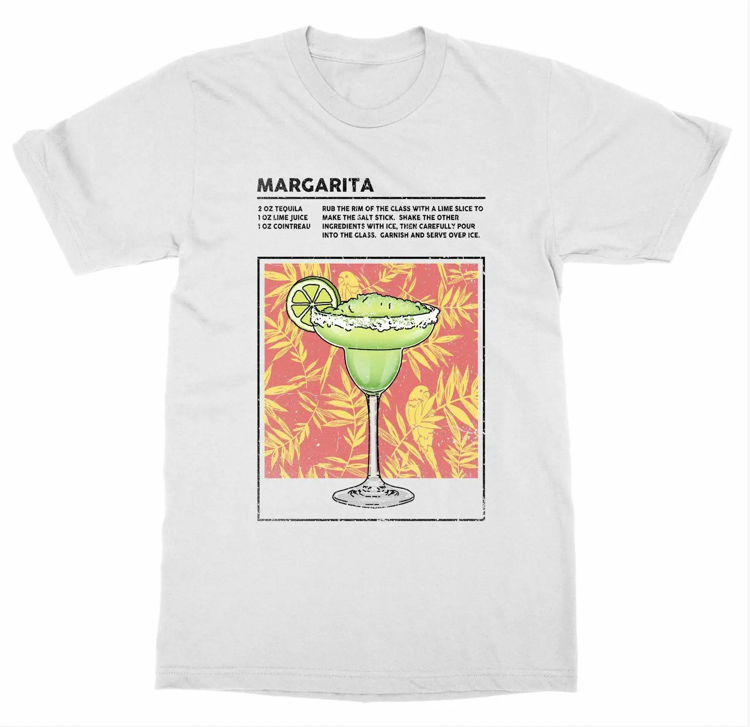 Футболка Маргарита смешанные напитки коктейли алкоголь бармена Booze Happy Hour ликер