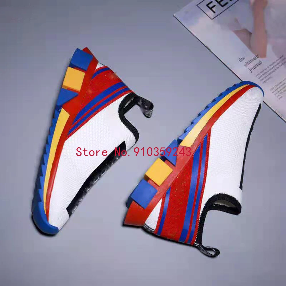 

Designer brand high-quality colorful flying woven fabrics trendy styles of women and men (couple) sneakers 35-45 size