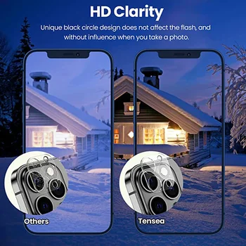 3PCS Camera Lens Protection For iPhone 12 13 14 Pro Max Lens Screen Protector 3D Full Tempered Glass For 11 ProXS MAX Camera 3