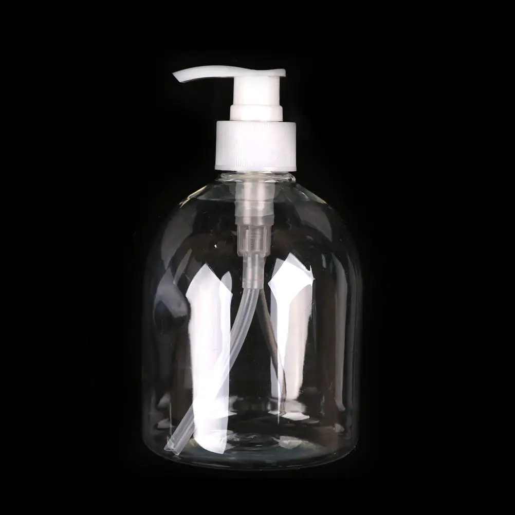 

1PCS 500ml Plastic Cleanser Bottles Clear Make Up Shampoo Lotion Containers Bathroom Hotel Liquid Soap Dispenser Hand Pump