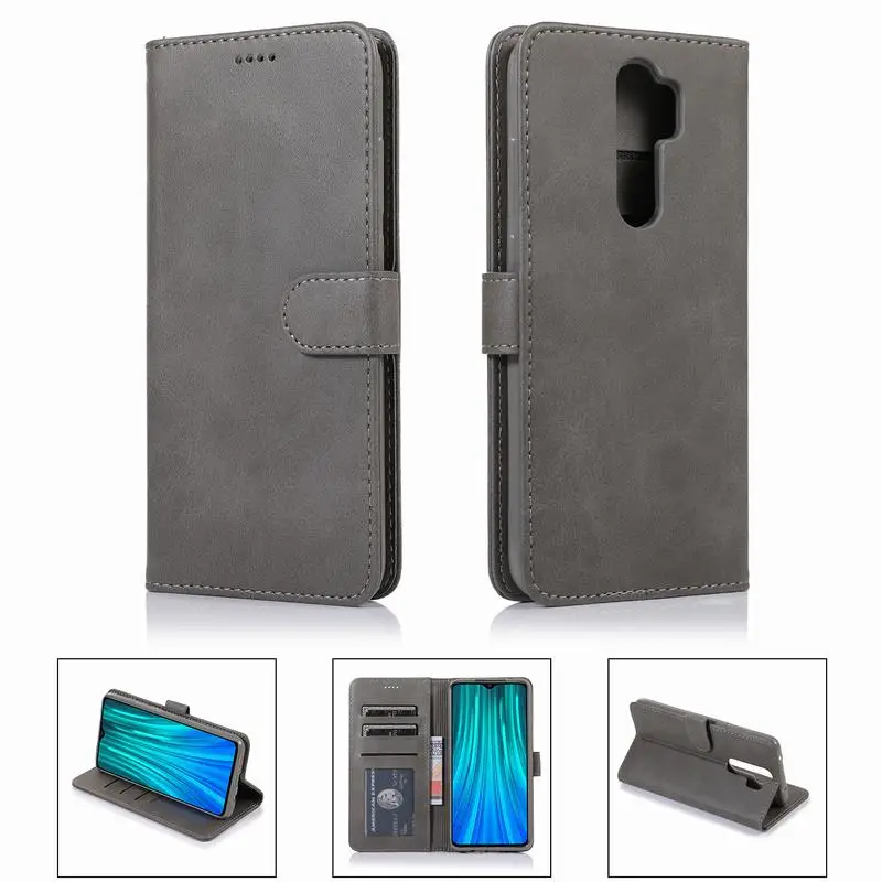 Чехол-кошелек для Xiaomi Redmi Note 8 Pro, кожаный чехол-книжка, чехол для телефона Redmi Note 8 T, роскошный защитный чехол коричневого цвета
