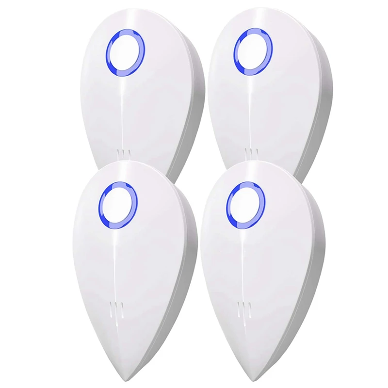 

4Pcs Ultrasonic Pest Repeller Electronic Ultrasound Indoor Plug-in Multifunctional Insect Repellent with US Plug