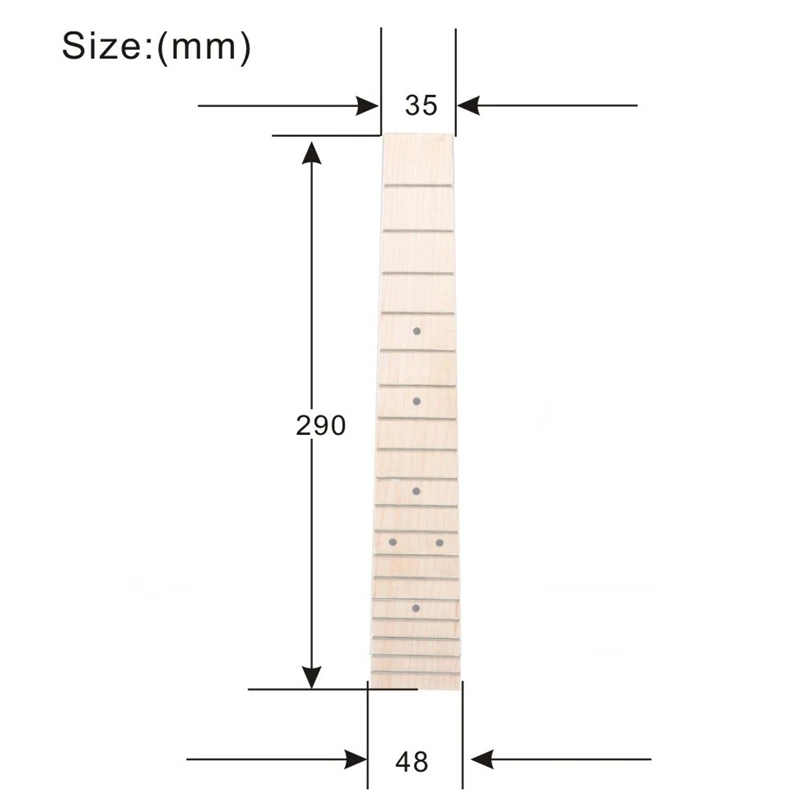 Клен гриф Гавайская гитара из розового дерева для 26 дюймов укулеле с 3 мм точка 18