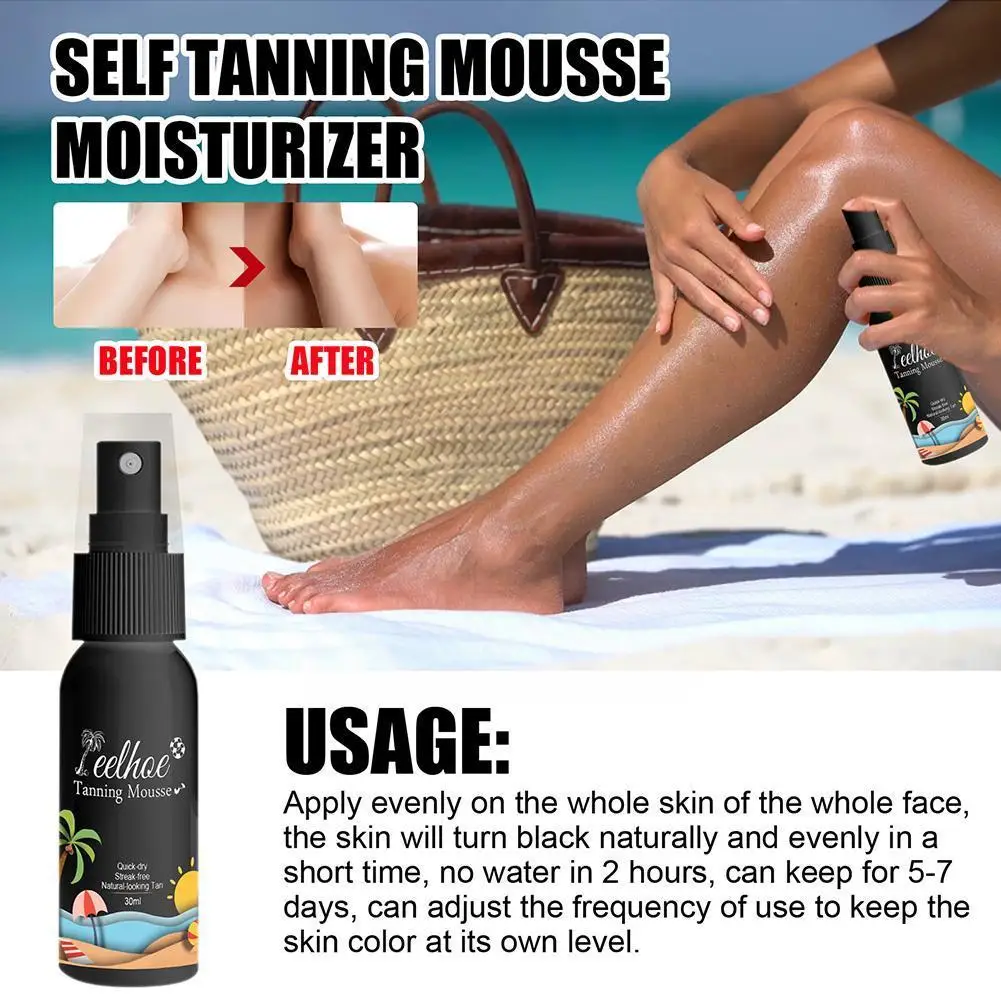 

Long Lasting Sunless Tanning Self Tan Organic Self Tanner Natural Tan Mousse Long Lasting Bronze Fake Tan Body Lotion 30ML