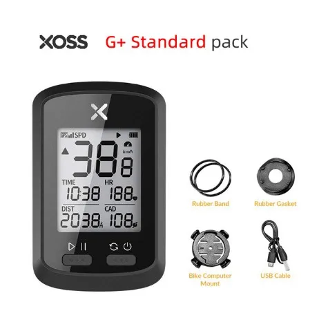 XOSS G+ gps компьютер Велоспорт Bluetooth 4,0 ANT+ велосипедный беспроводной компьютер цифровой спидометр подсветка с велосипедным креплением - Цвет: 01