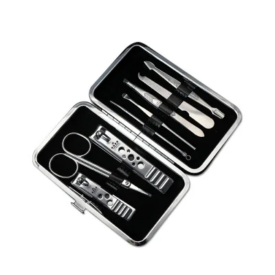 7214B(8pcs) 15 шт. маникюрный набор для ногтей Ножницы акне тонкий носик крюк Golden Eagle отшелушивающее средство для обрезки педикюр Menicure для ногтей, набор инструментов для ухода - Цвет: 7214B(8pcs)
