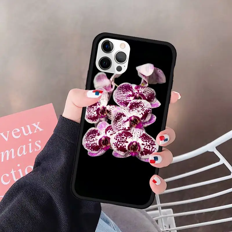 

Orchid Pink Flower Silicone Skin Phone Case For Redmi note 4 9 6a 4x 7 5 8t 9 plus pro Cover Fundas Coque