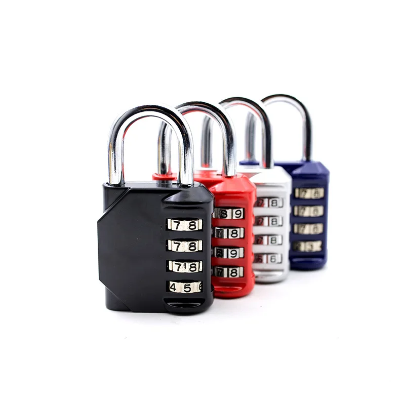 

10PCS 4 Dial Digit Combination Lock Zinc Alloy Practical Padlock Lock Luggage Case Lock Backpack Padlock Travel Gym Room Lock
