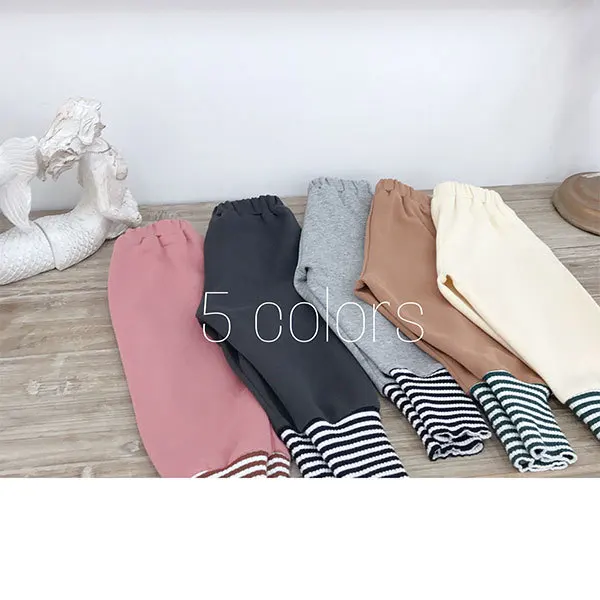 Autumn boys girls Spliced striped sports pants kids cotton soft 5 colors casual all-match trousers 2-7Y