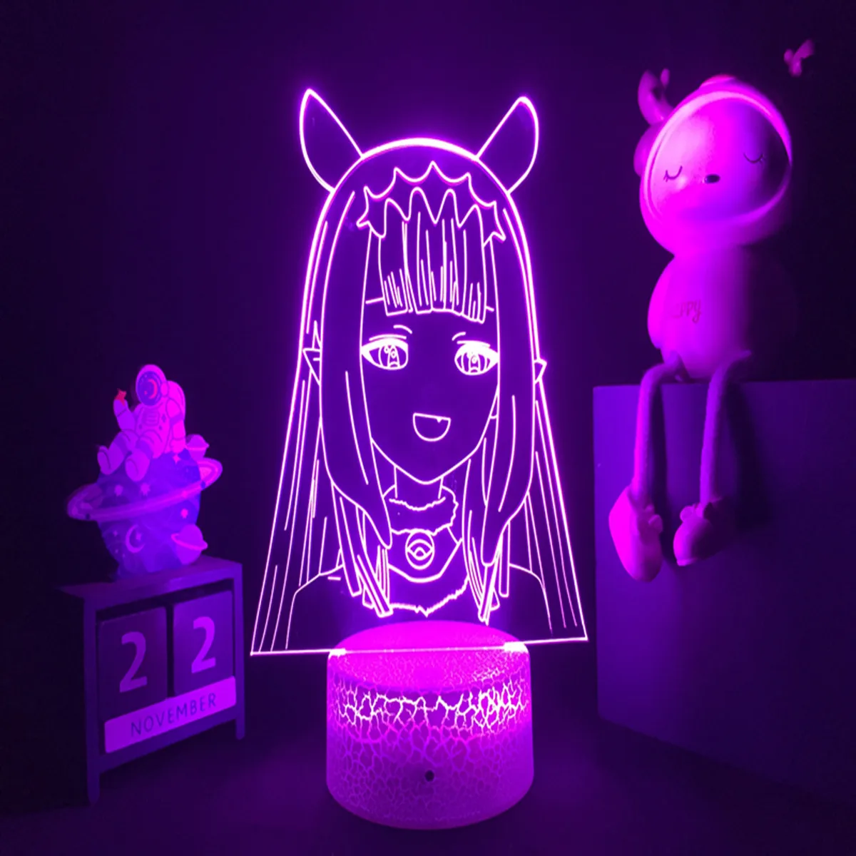 

Anime Ninomae Ina Nis Led Light for Bedroom Decor Night Light Kids Children Birthday Gift Manga Ninomae Ina Nis 3d Lamp Bedside