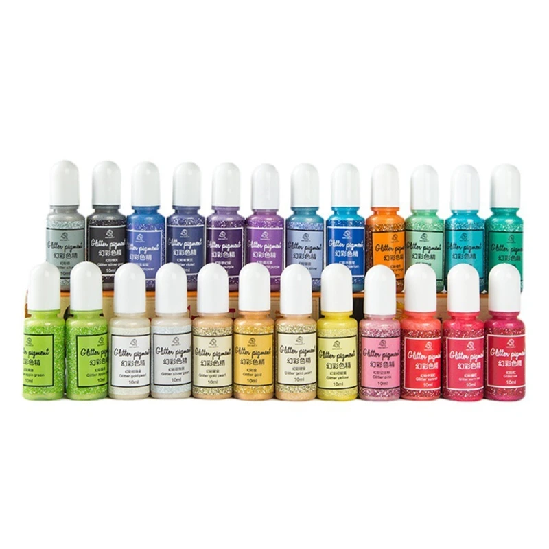 

24 Colors Epoxy Pigment Liquid Resin Colorant Dye for Jewelry Making DIY Crafts D5QB