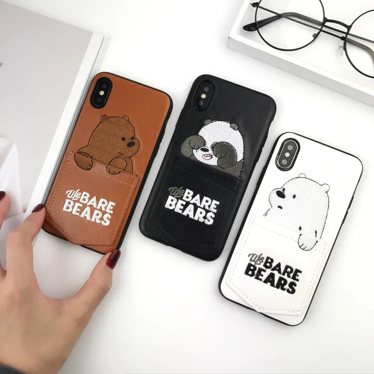 Чехол из ПУ кожи с мультяшным медведем для IPhone12 Pro Max мягкий чехол ТПУ Iphone 11 7 Xr X 11Pro